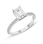 Kare Taşlı Baget Altın Yüzük