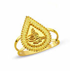 Damla Tuğralı 14 Ayar Altın Yüzük