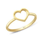 Kalp Motifli Altın Yüzük