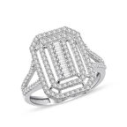 Çift Sıra Sekiz Bagetli İki Kol Altın Yüzük