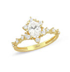 Oval Taşlı Sarı Altın Yüzük