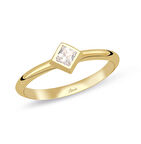 Prenses Taşlı Altın Yüzük