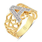 Altın A Harfi Yüzük (YZK0026)