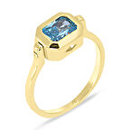 Altın Auqa Marine Taşlı Yüzük (YZK0126)