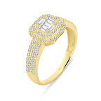 Baget Taşlı Altın Yüzük (YZK0203)