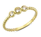 14 Ayar Altın Üç Taşlı Yüzük YZK031