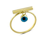 Harem Altın 14 Ayar Altın Sallantılı Göz Boncuğu Yüzük YZK187