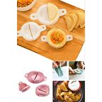 Yayke 3'lü Ravioli Kalıbı Çiğ Börek Mantı Poğaça Pasta Hamur Kalıbı Set Kurabiye Kalıbı