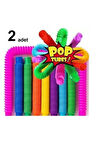 Pop Tubes 2Adet Rengarenk Popit Boru Çocuk Eğitici Oyuncaklar