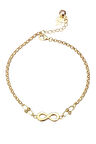 Sonsuzluk Doç Zincirli Dorikalı Altın Bileklik