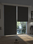 Perle  Koyu Gri Blackout Stor Perde Tam Karartma Yüksek Kalite SUPERBLACKOUT