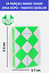 24 PARÇALI YARATICI MAGIC SNAKE CUBE  -SİHİRLİ YILAN ZEKA SABIR KÜPÜ - RENK: YEŞİL
