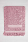 2 Parça Jakarlı Banyo Havlu Takımı &amp;#37;100 Pamuklu 90x150 Cm Arden Pembe