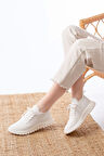 Dm-501 Beyaz Bağcıklı Failon Taban Günlük Spor Ayakkabı
