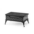 Zerenland 1299 Akıllı Sihirli Tekerlekli Orta Sehpa Antrasit Mermer