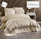 Stella Çift Kişilik 6 Parça Çeyizlik Pike Takımı Cappucino