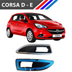 Opel Corsa D - E Çamurluk Sinyal Çerçevesi Takım Krom Siyah