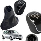 Renault Clio 2 Hatchback Kasa Deri Kaplama Vites Topuzu ve Körüğü Takım 2004 ve Sonrası