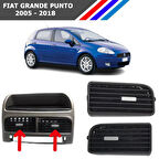 Otozet - Fiat Grande Punto Orta Havalandırma Izgarası Sol ve Sağ Takım Gri Düğmeli 2005-2018
