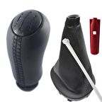 OTOZET Dacia Duster Deri Vites Topuzu Siyah Kapak ve Körüğü Takım