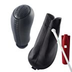 OTOZET Symbol Thalia Siyah Deri Vites Topuzu ve Körüğü Takım