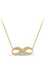 Kadın Sarı Sonsuzluk Altın Kolye Zk0166