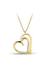 Kadın Sarı Kalp Altın Kolye Zk0177