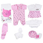 Bebengo Tulumlu Zıbın Seti - 10 lu - Kedili - ZK1029 - Yenidoğan