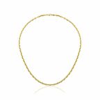 Oval Barlı Zincir Kolye ZKU106