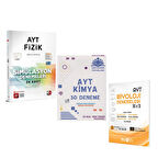 3D AYT Fizik Çöz Kazan Kimya ve Biyotik Biyoloji Deneme Seti 3 Kitap