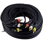 3 RCA + 3 RCA 1.KALİTE 20 METRE KABLO