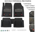 Opel Crossland 2022 Uyumlu Derin Havuzlu Üniversal Pro Paspas Siyah - Gri 