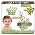 Baby Turco Bebek Bebek Bezi 2 Aylık Paket 6 Numara 16-25 kg 192 Adet