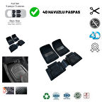 Seat İbiza SW 2014 UYUMLU HAVUZLU ÜNIVERSAL YENİ NESİL PLUS PASPAS SİYAH - GRİ