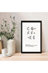 1 Adet Siyah Coffee Yazılı Ahşap Mdf Çerçeve Görünümlü Mdf Tablo