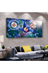 Kelebek 100 X 50 Cm Saatli Kanvas Tablo