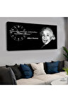 120x60 Saatli Albert Einstein Kanvas Tablo