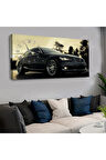 120x60 Saatli Spor Araba Kanvas Tablo