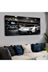 120x60 Saatli Spor Araba Kanvas Tablo
