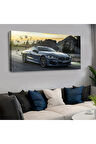 120x60 Saatli Spor Araba Kanvas Tablo