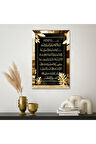 GOLD AYNALI PLEKSİ ÇERÇEVELİ AYET'EL KURSİ AYETİ YAZILI DİNİ İSLAMİ TABLO