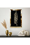 GOLD  AYNALI PLEKSİ ÇERÇEVELİ SİYAH ARKA PLANLI HAT SANATI TABLO