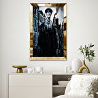 GOLD AYNALI PLEKSİ ÇERÇEVELİ DENİZCİ TEMALI ÇİZİM TABLO