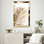 GOLD AYNALI PLEKSİ ÇERÇEVELİ ALTIN YAPRAK TABLOSU