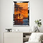 GÜMÜŞ  AYNALI PLEKSİ ÇERÇEVELİ ORTAKÖY CAMİİ TABLO