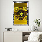 GÜMÜŞ AYNALI PLEKSİ ÇERÇEVELİ MODERN HZ.MUHAMMED LAFZI ÇİZİM TABLO