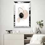 GÜMÜŞ AYNALI PLEKSİ ÇERÇEVELİ DAİRELİ SOYUT SANAT TABLOSU