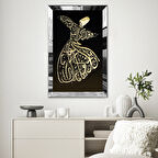 GÜMÜŞ AYNALI PLEKSİ ÇERÇEVELİ SEMAZEN MOTİFLİ TABLOSU