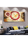 Hz Muhammed Lafzı 120 X 60 Saatli Kanvas Tablo