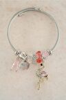 Kadın 316 L Çelik Karışık Figürlü Charm Bileklik   STP006